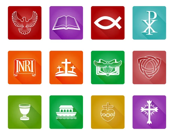 Christian Icon Symbols — Stock Vector