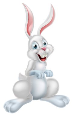 White Easter Bunny Rabbit clipart