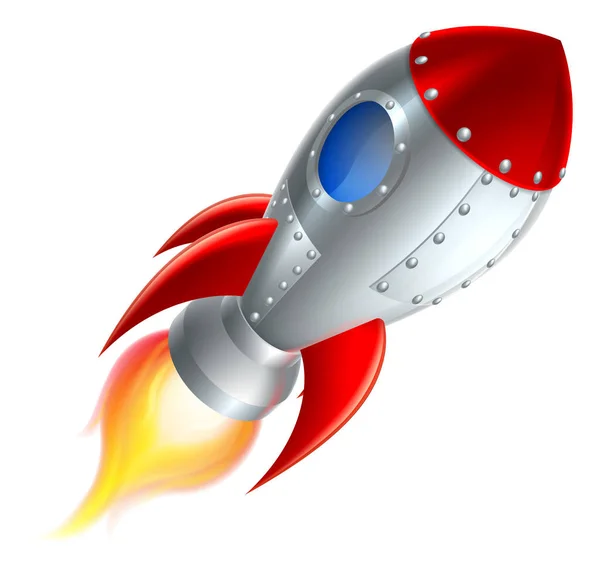 Rocket Space Ship Cartoon — Stock Vector