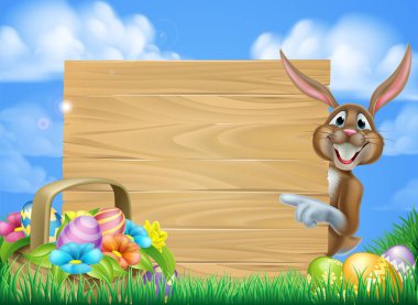 Karikatür Paskalya Bunny işareti