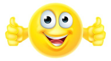 Thumbs up emoji smiley clipart