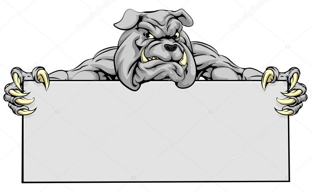 Bulldog Sports Mascot Sign