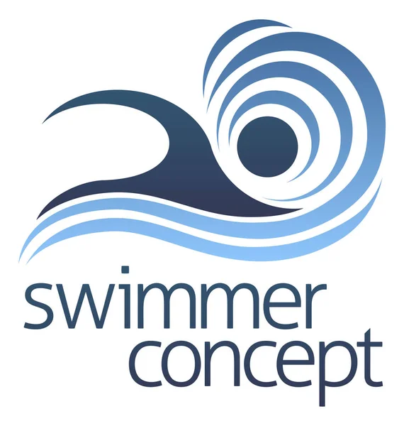 Concept de nageur — Image vectorielle