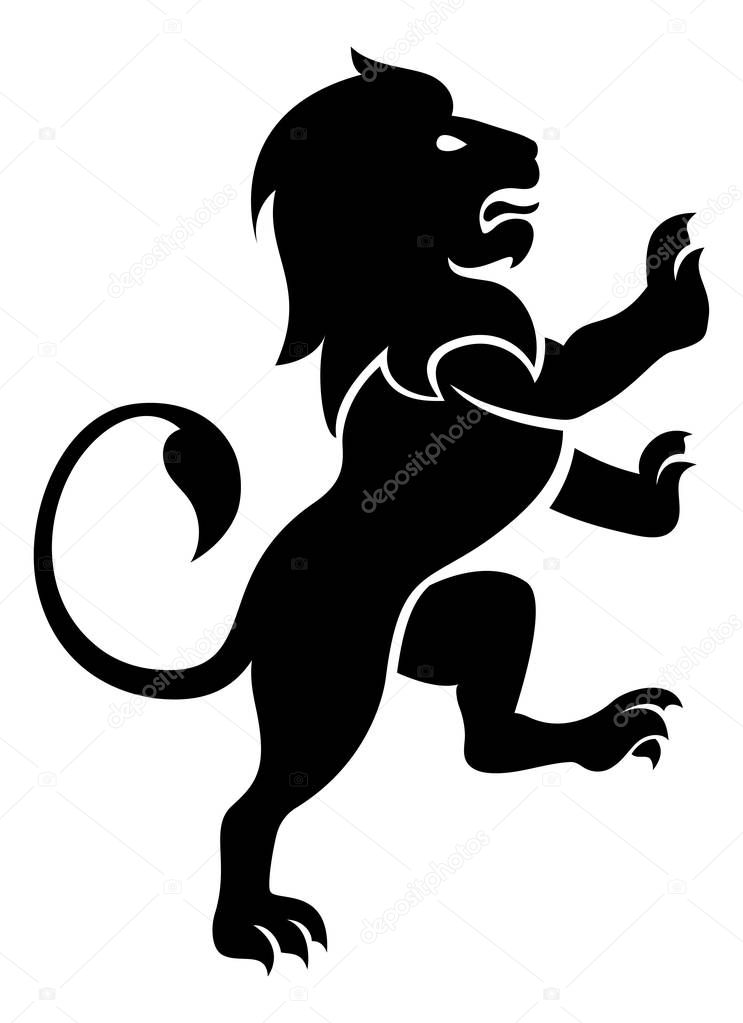 A stylised lion rampant, like the symbol for Leo