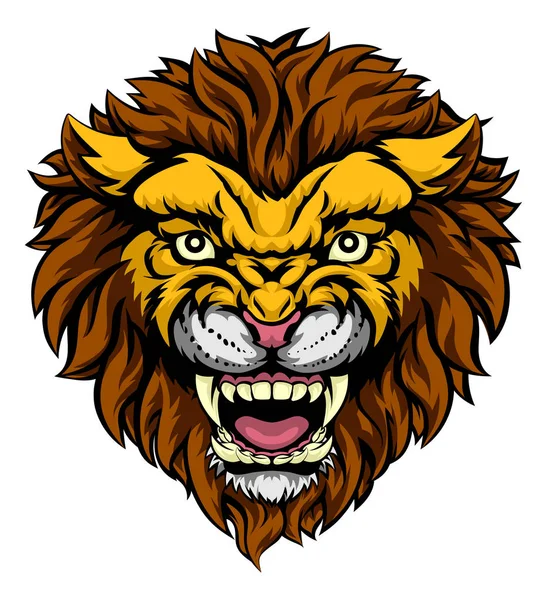 Gráfico de mascote de leão — Vetor de Stock