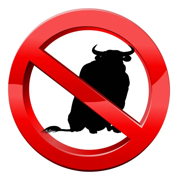 No hay señal de toro — Vector de stock