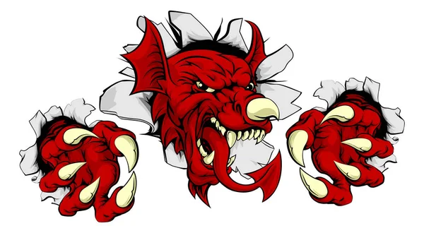 Валлийский Красный Дракон — стоковый вектор