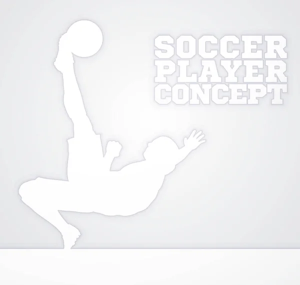 Soccer Football Silhouette Player — Stock Vector