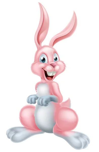 Pink Easter Bunny Rabbit — Stock Vector
