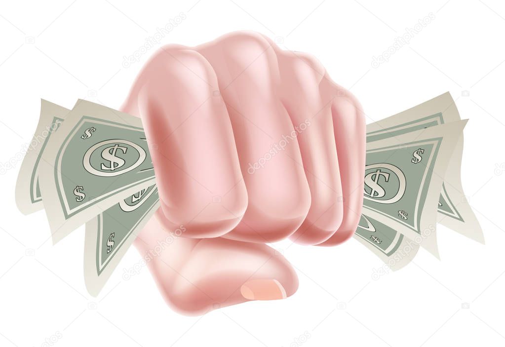 Hand in Fist Holding Money