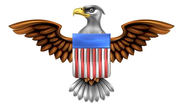 Escudo de águila americana — Archivo Imágenes Vectoriales