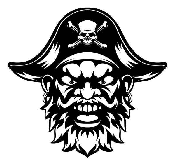 Cartoon Pirate Mascot — Stock Vector