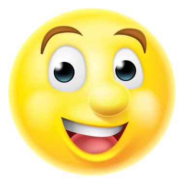 Mutlu gülümseyen emoji ifade