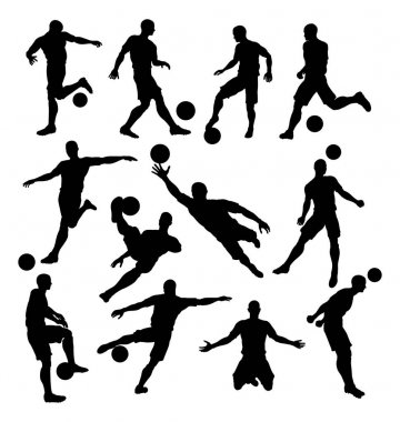 Futbol oyuncu silhouettes