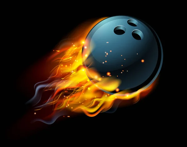 Flaming bowling bal — Stockvector