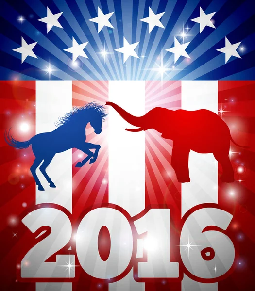 Conceito eleitoral americano de 2016 —  Vetores de Stock