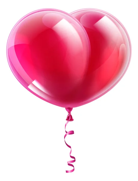 Ballon in Herzform — Stockvektor