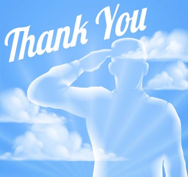 Memorial Day or Veterans Day Thank You Design clipart