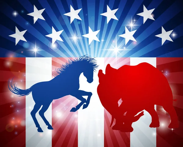 Conceito eleitoral americano —  Vetores de Stock