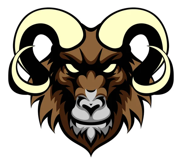 RAM mean dierlijke mascotte — Stockvector