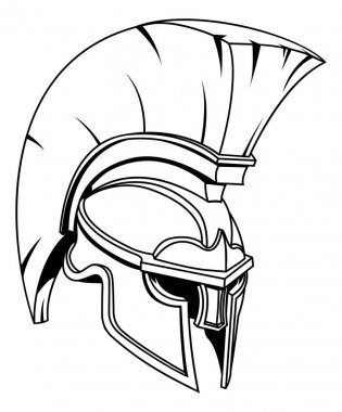 Spartan or Trojan Gladiator Helmet clipart