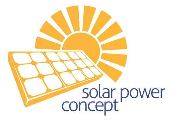 Zonne-energie zonnepaneel concept — Stockvector