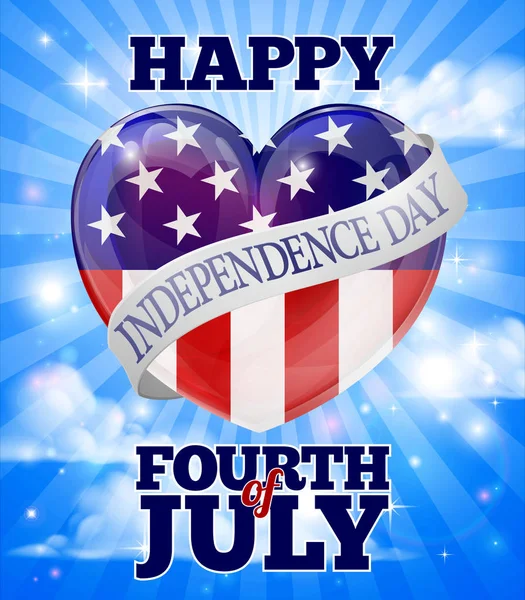 Boldog függetlenség napja negyedik július — Stock Vector