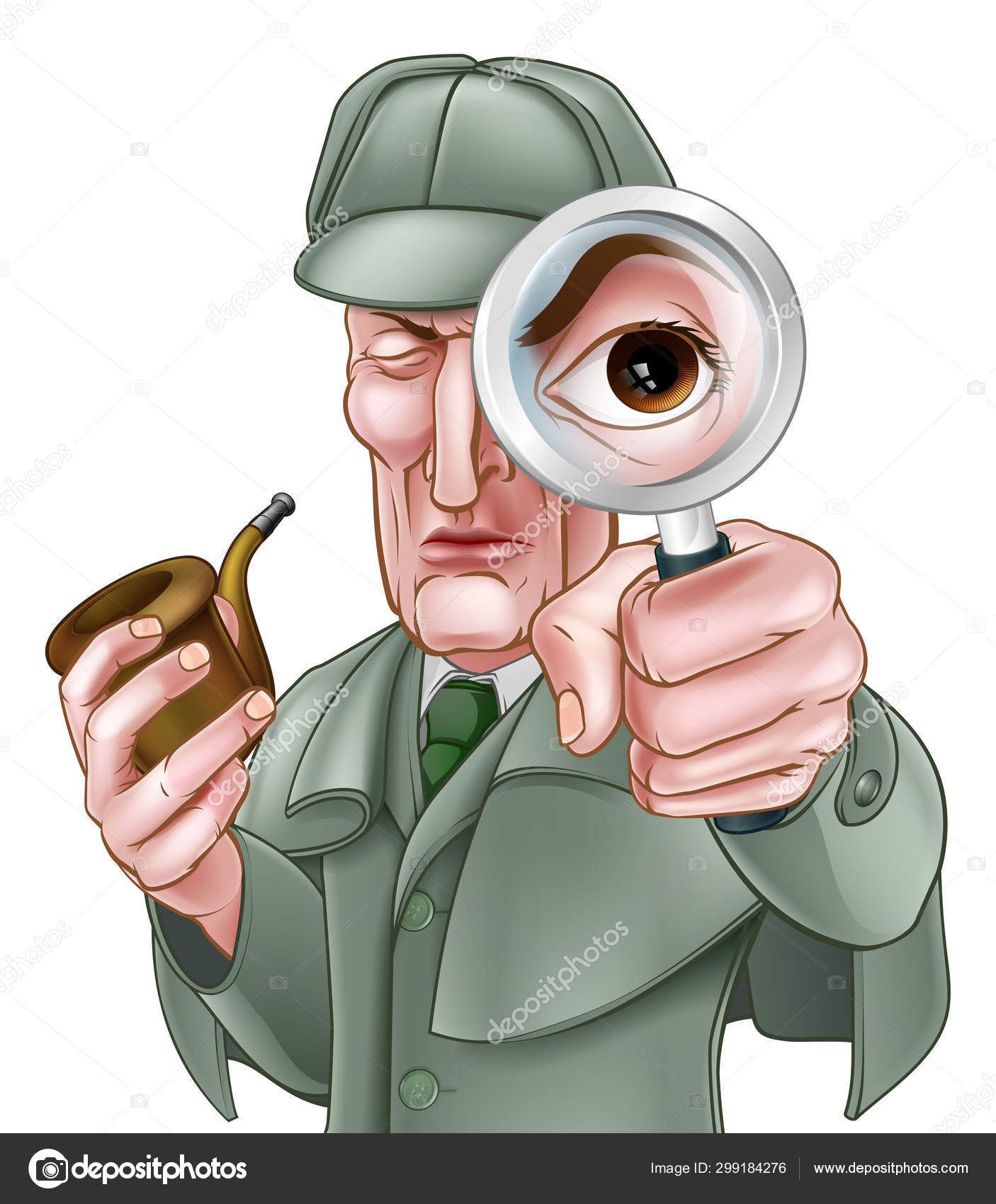 Sherlock Holmes Detective Cartoon Stock Vector Image By C Krisdog