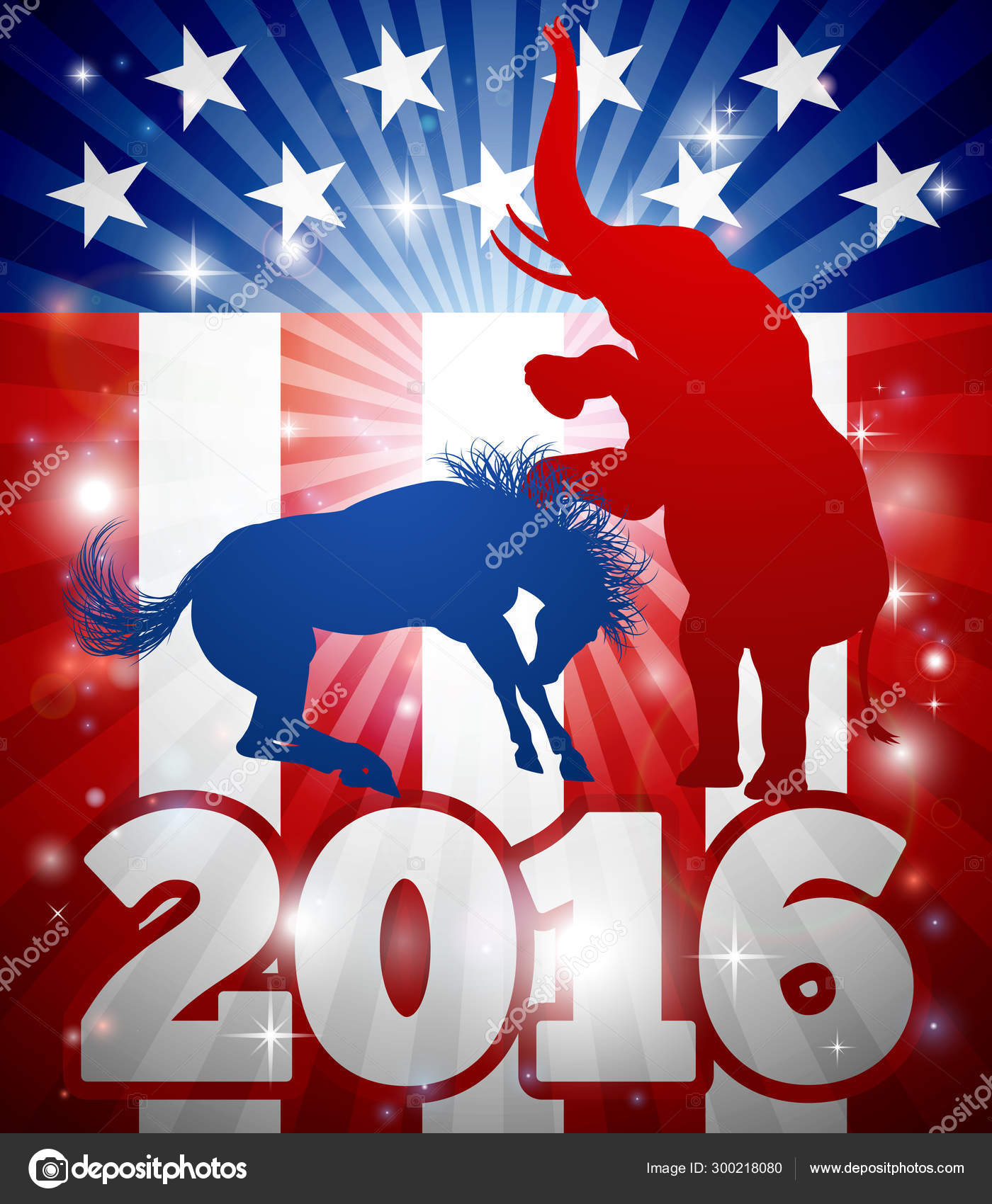 Концепция "Выборы-2016" Векторное Изображение ©Krisdog 300218080