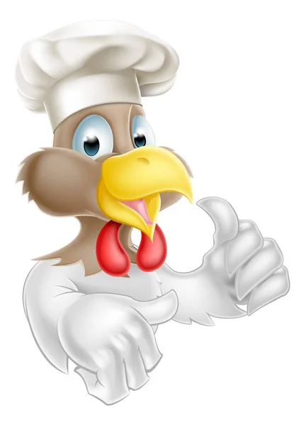 Thumbs Up Chicken Chef — Stock Vector