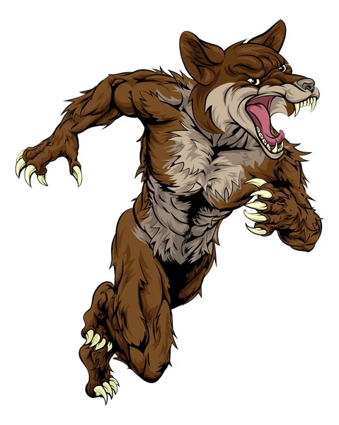 Coyote Mascota deportiva — Vector de stock