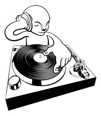 Dj turntable güvertelerde
