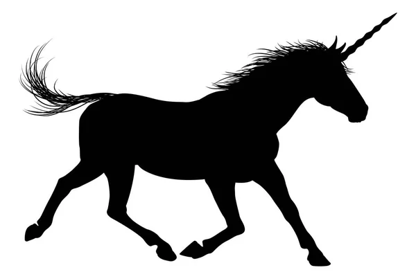 Unicorn Silhouette Outline — Stock Vector