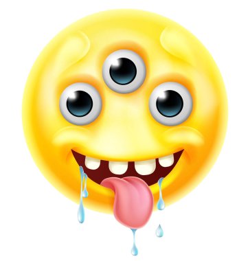 Alien veya Monster Emoji İfadesi
