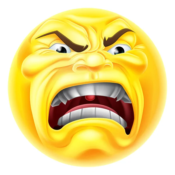 Wütendes Emoji-Symbol — Stockvektor
