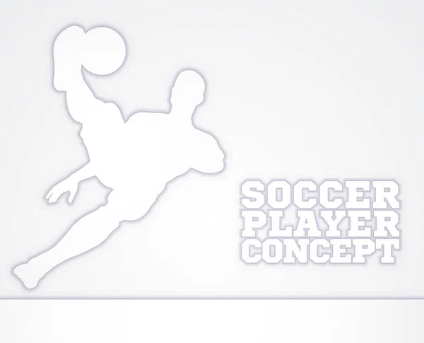 Football, joueur Football Concept Silhouette — Image vectorielle