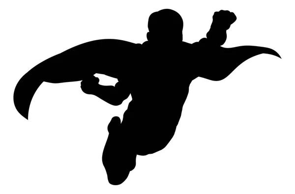 Superhero Flying Silhouette — Stock Vector