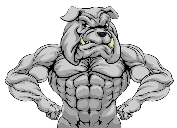 Duro bulldog mascota — Vector de stock
