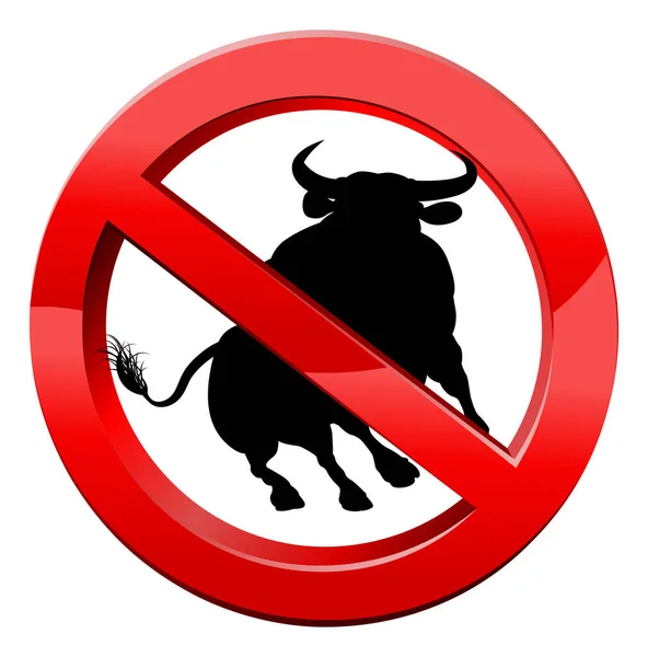 Sem conceito de Bull — Vetor de Stock