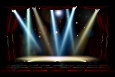 Spot Lights Theatre Stage clipart