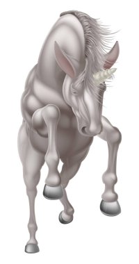 Tek boynuzlu at grafik illüstrasyonu