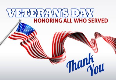 Veterans Day American Flag Design clipart