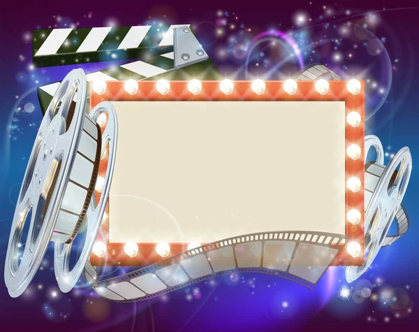 Cinema Film Sign fundo — Vetor de Stock