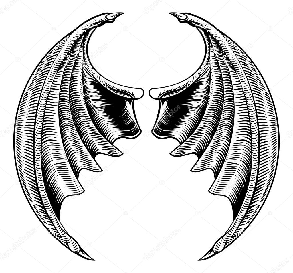Bat or Dragon Wings Design