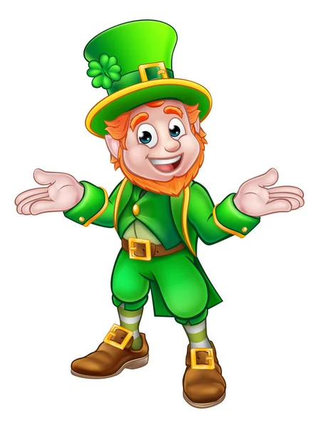 St Patricks Day Cartoon Leprechaun — Image vectorielle