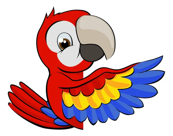 Podglądanie papugi kreskówki — Wektor stockowy