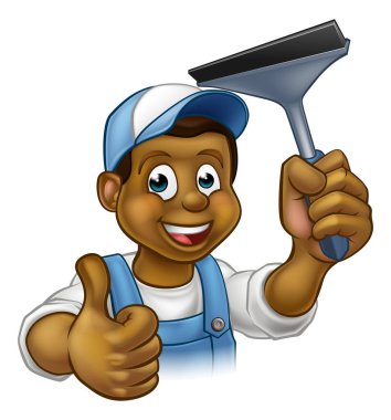 Squeegee ile Siyah Pencere Temizleyici
