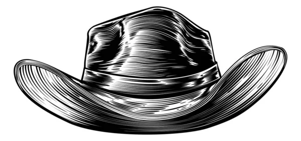 Menggambar Topi Koboi - Stok Vektor
