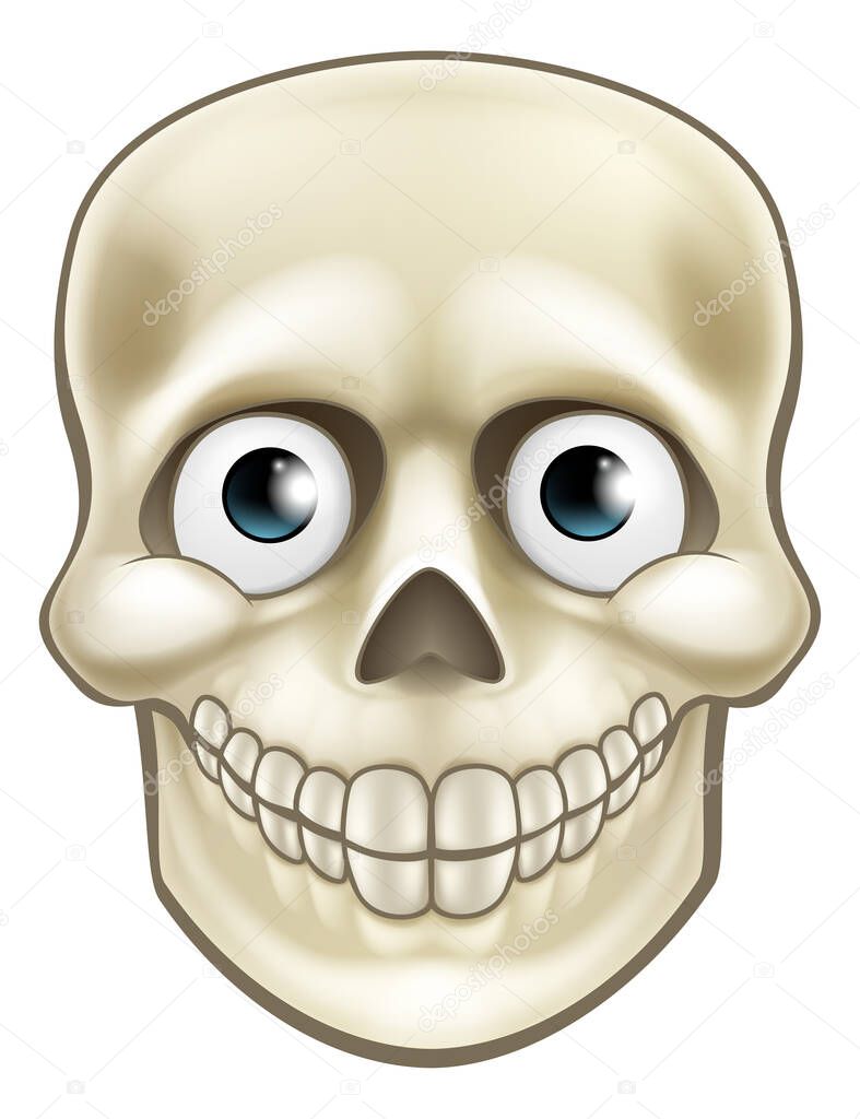 Cartoon Halloween Skull Skeleton Character