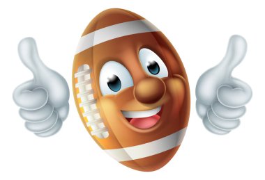 Cartoon American Football Ball Character vector